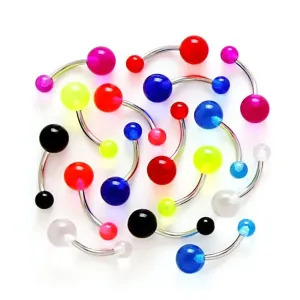 Piercing za pupak - ultraljubičaste kuglice - Piercing boja: Ametist