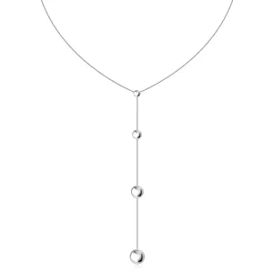 925 Srebrna ogrlica - lančić sa uzorkom zmije, perle u različitim veličinama