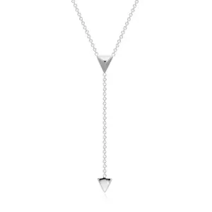925 srebrna ogrlica - prostrani trokut i piramida na lančiću