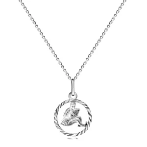 Ogrlica od 925 srebra sa znakom zodijaka VODENJAK