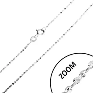 925 srebrni lančić, spirala karikica u obliku slova S, širina 1,2 mm, duljina 550 mm
