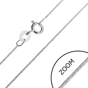 Lančić izrađen od 925 srebra - duguljaste karike u obloj liniji, 0,8 mm