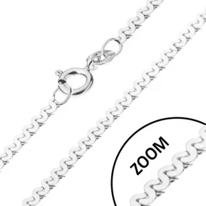 Lančić od srebra 925 - uzorak u obliku slova S, sjajna površina, širina 1 mm, duljina 500 mm