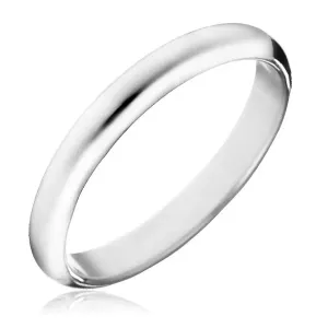 Prsten od 925 srebra - glatki sjajni vjenčani prsten - Veličina: 49