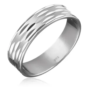 Prsten od 925 srebra - tri niza zrnaca duž opsega - Veličina: 58