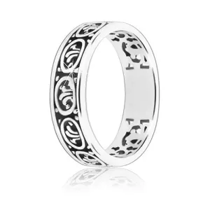 Prsten od 925 srebra - urezani ukrasi - Veličina: 58