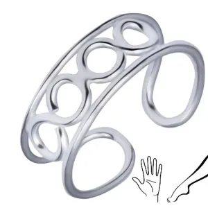 Prsten za nogu ili ruku od 925 srebra s četiri petlje