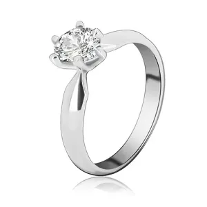Sterling srebrni vjenčani prsten - cirkon u obliku suze - Veličina: 49