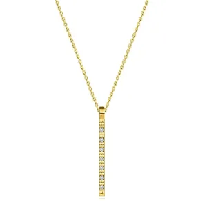Briljantna ogrlica od 14K žutog zlata - uska traka s okruglim dijamantima
