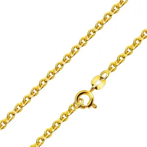 18K zlatni lančić - okomito povezane ovalne karike, 450 mm