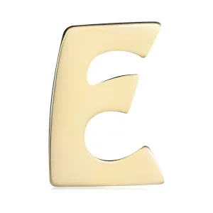 Privjesak od 14K zlata sa sjajnom i glatkom površinom, veliko štampano slovo E