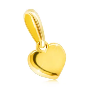 Privjesak od 9K žutog zlata – sićušno sjajno srce