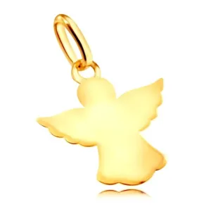 Privjesak od 9K žutog zlata – silueta anđela sa raširenim krilima