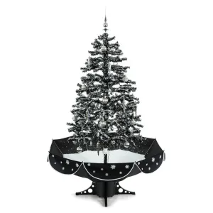 OneConcept Everwhite, božićno drvce, 180 cm, sa simulacija snijega, crna