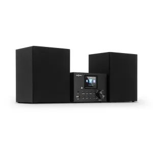 OneConcept auna Streamo, stereo sustav s internet radiom, WLAN DAB+ UKW CD-Player BT, crna boja