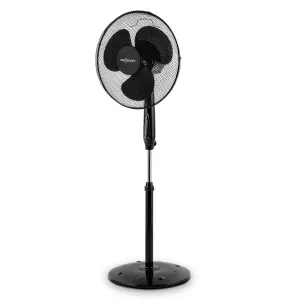 OneConcept Black Blizzard RC 2G, stojeći ventilator, 50W, 41 cm, okrugli stalak, daljinski upravljač