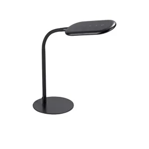 Moderna stolna svjetiljka crna s mogućnošću zatamnjivanja uklj. LED - Kiril
