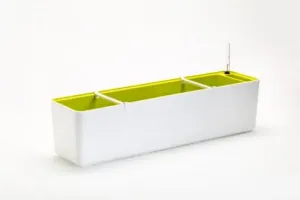 Samozavlažovací truhlík Plastia BERBERIS 80 - komplet set, bílo-zelený