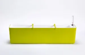 Samozavlažovací truhlík Plastia BERBERIS 80 - komplet set, zeleno-bílý