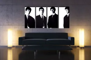 Ručno slikane slike na platnu na platnu POP Art Beatles 4-dijelna  ()