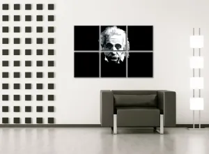 Ručno slikane slike na platnu na platnu POP Art Einstein 6-dijelna  ()