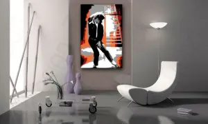 Ručno slikane slike na platnu na platnu POP Art Michael Jackson 1-dijelna ()