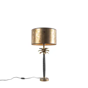 Art Deco stolna svjetiljka brončana s brončanom nijansom 35 cm - Areka