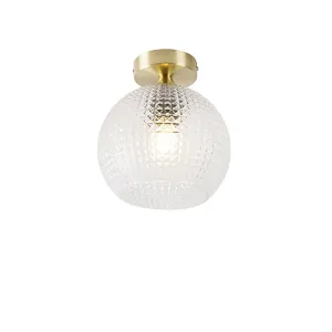 Art Deco stropna lampa od mesinga - Sphere