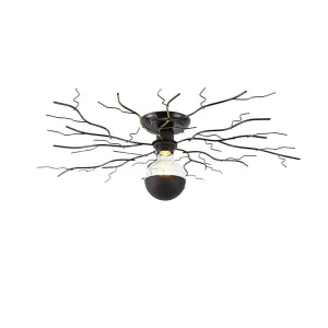 Art Deco stropna svjetiljka crna 50 cm - Ramuri