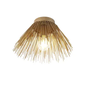 Art Deco stropna svjetiljka zlatna - metla