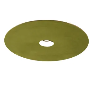 Baršunasti ravan abažur zeleni sa zlatom 45 cm