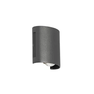Vanjska zidna lampa tamno siva s LED 2 svjetla IP54 - Silly