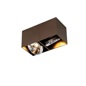 Dizajn spot tamno brončane pravokutne 2-light - Box