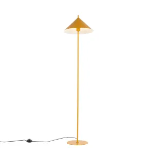 Dizajn podna lampa žuta - Triangolo