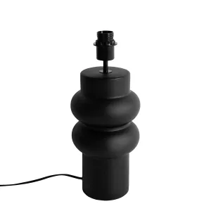 Dizajn stolna lampa crna keramika 17 cm bez sjenila - Alisia