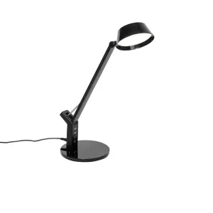 Stolna lampa crna s dodirom uklj. LED s USB priključkom - Edward