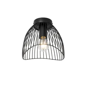 Dizajn stropna svjetiljka crna 20 cm - Pua