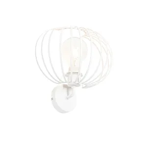 Dizajn zidna lampa bijela 30 cm - Johanna
