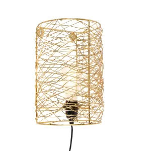 Dizajn zidna svjetiljka zlatna - Sarella