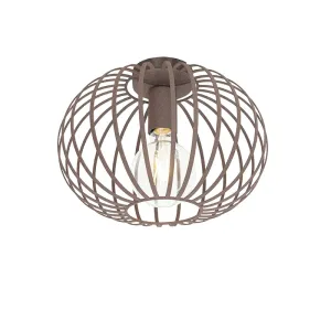 Dizajnerska stropna svjetiljka hrđavo smeđa 30 cm - Johanna
