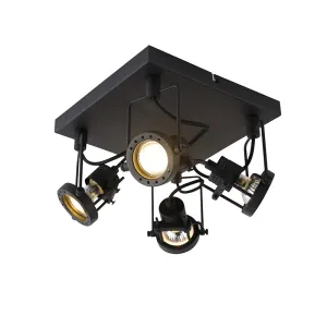 Industrial spot black 4-light - Suplux