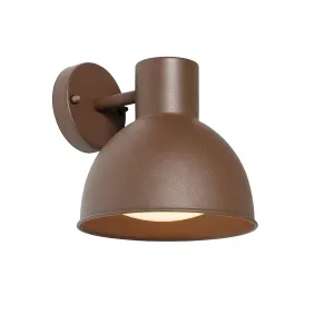 Industrijska vanjska zidna svjetiljka hrđavo smeđa okrugla IP44 - Natas