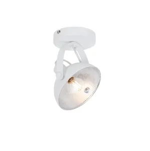 Industrijska stropna svjetiljka bijela sa srebrom 15 cm podesiva - Magnax