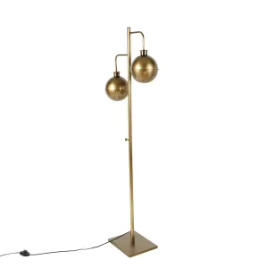 Industrijska podna svjetiljka brončana 2 svjetla - Haicha