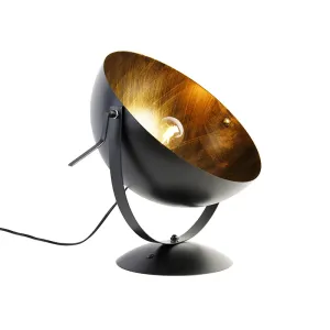 Industrijska stolna svjetiljka crna sa zlatom podesiva - Magna