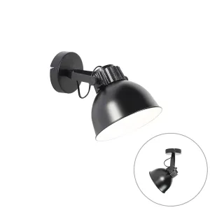 Industrijska zidna svjetiljka crna - Frodo