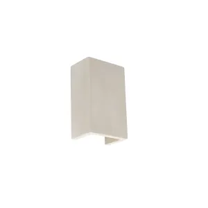 Industrijska zidna svjetiljka sivi betonski pravokutnik - Meaux
