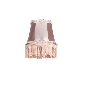 Kapa sa stezaljkom od tkanine ružičasta 12 cm - Baka
