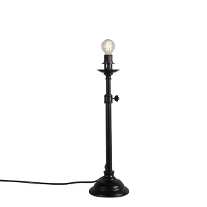 Klasična stolna svjetiljka crna podesiva bez sjene - Accia