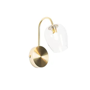 Klasična zidna lampa zlatna sa staklom - Elien